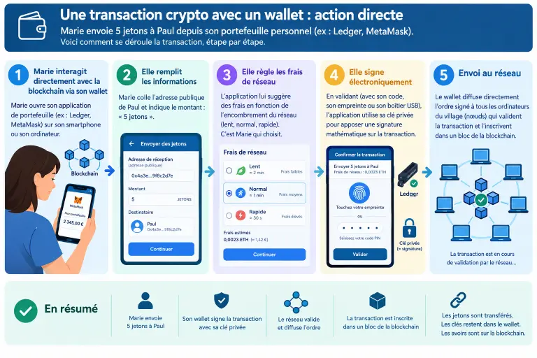 Les cryptomonnaies expliquées simplement transaction wallet