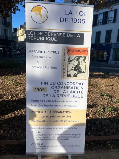Inauguration stèle de la Laïcité à Pau